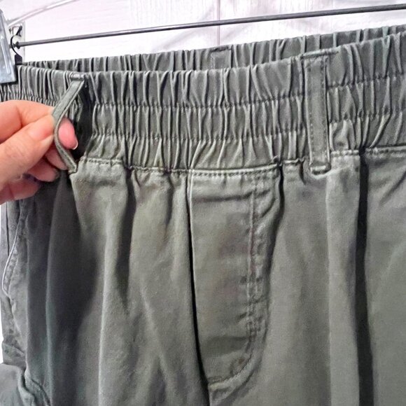 Forever 21- Size Small Jrs.  Army Green Cargo Cotton Pants-Side Pockets-Elastic - Picture 4 of 13